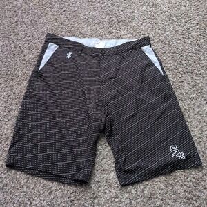 Klew x MLB Chicago White Sox Athletic Shorts Hybrid Golf Sz 34 Black Gray Polka